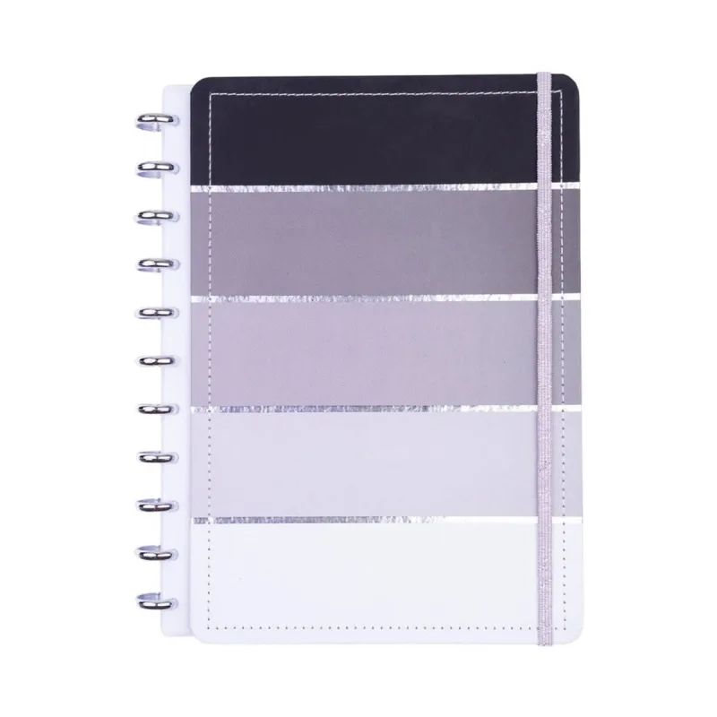 Caderno Listral Preto 80 Folhas Reposicionáveis Capa Dura M - Disko