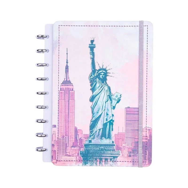 Caderno Nova York 80 Folhas Reposicionáveis Capa Dura G - Disko