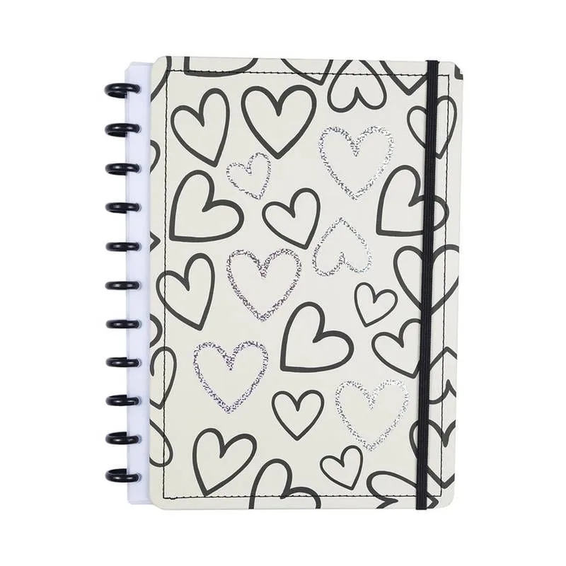 Caderno Loves 80 Folhas Reposicionáveis Capa Dura G - Disko