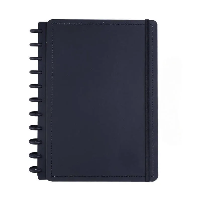 Caderno Black Fosco Grande G Capa Dura Disco Reposicionável - Disko