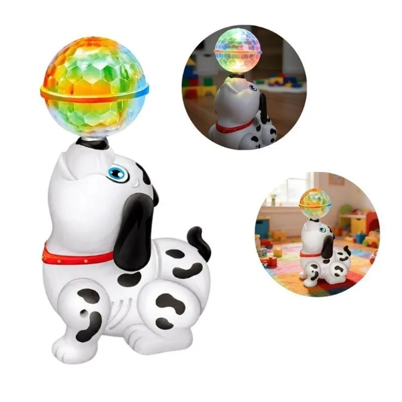 Brinquedo Cachorrinho Dançarino Com Luz E Música Rotação 360 Dute Brasil
