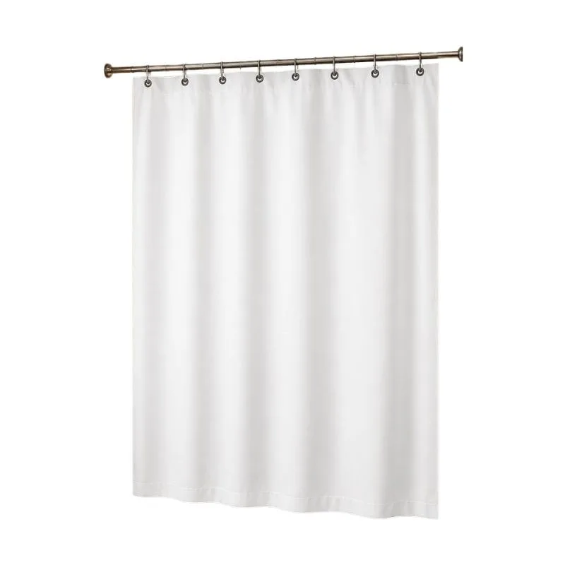 Cortina Box PVC Impermeável Branco para Banheiro com Ganchos - Vida Pratika