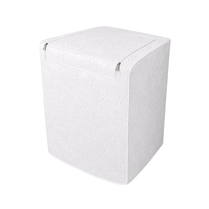 Capa Máquina de Lavar P Abertura Superior Branco Texturizado - Vida Pratika