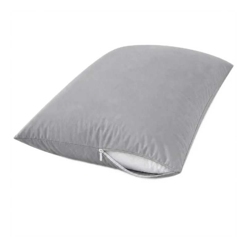 Kit 03 Capa de Travesseiro Cinza com Zíper 49cm x 69cm - Vida Pratika