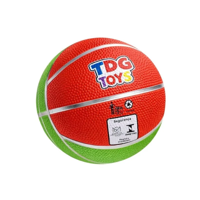 Bola de Basquete Infantil 24cm Vinil Texturizada Esportivo - DDG