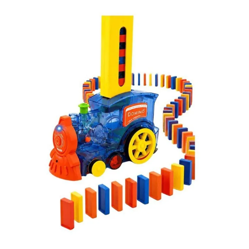 Brinquedo Trem Dominó Automático Com Luzes E Sons Realistas E Efeito Fumaça Branco Toys & Toys 80