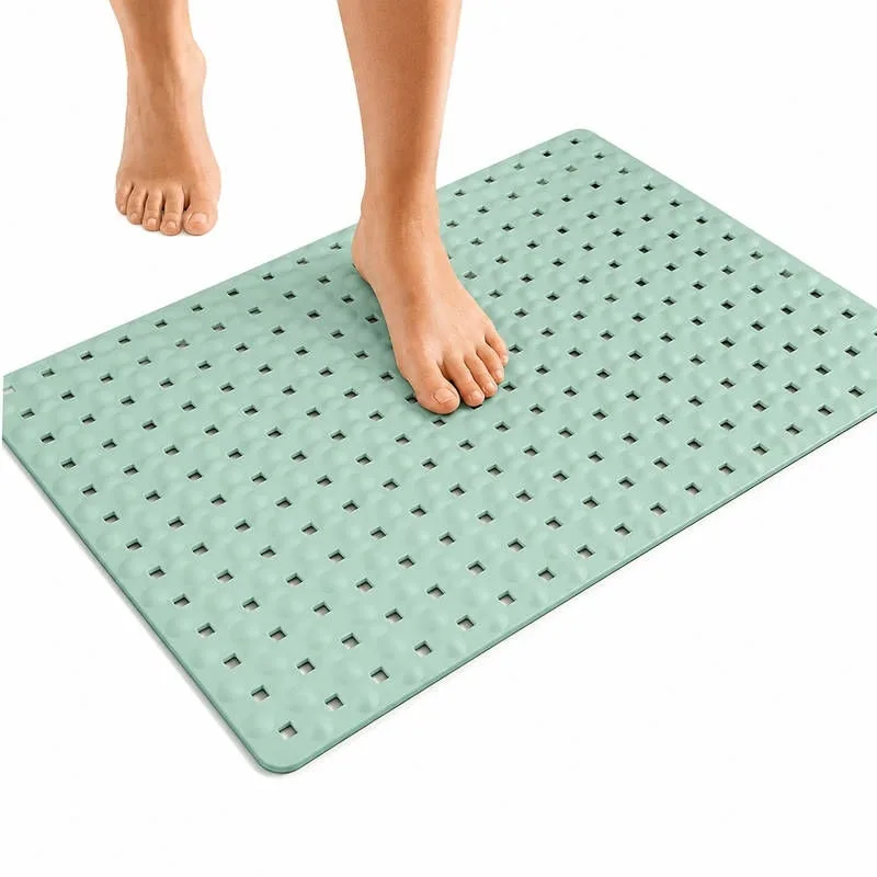Tapete de Banheiro Verde Antiderrapante para Box com Ventosa - B2