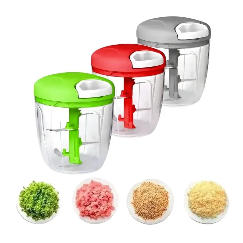 Mini Processador de Alimentos Manual 700ml com 05 Lâminas - Top Rio