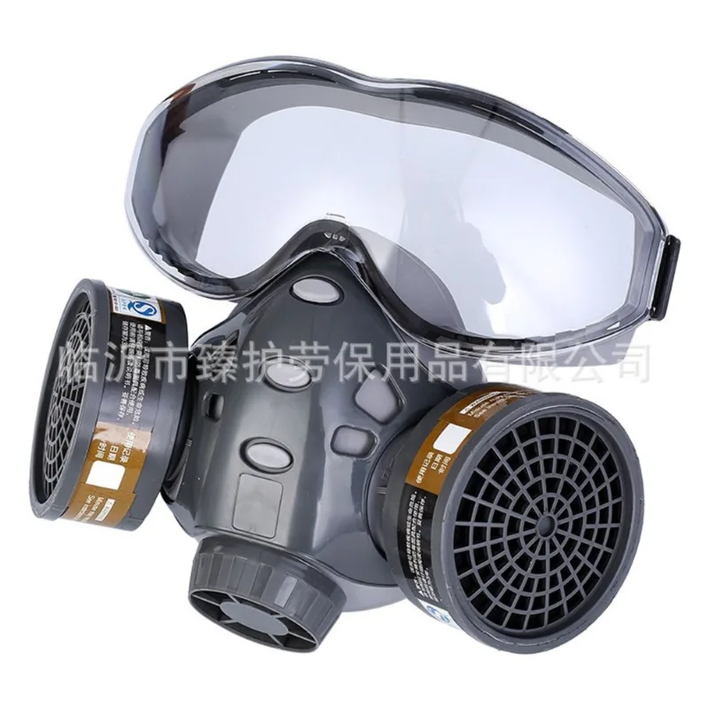 Máscaras Respiratória Facial Com 2 Filtros Gases E Óculos