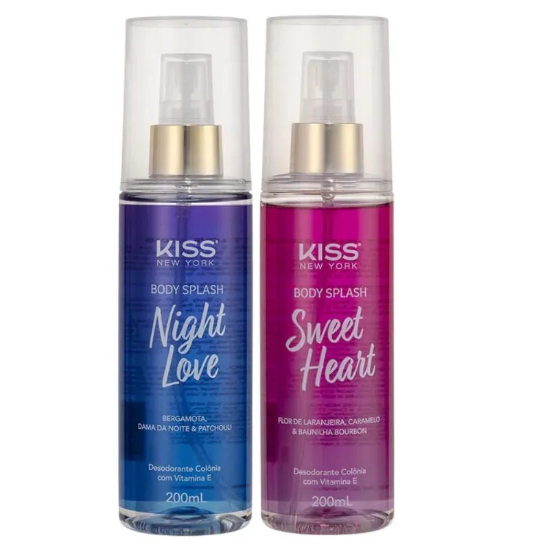 Kit Body Splash Night Love + Sweet Heart Kiss New York 200Ml