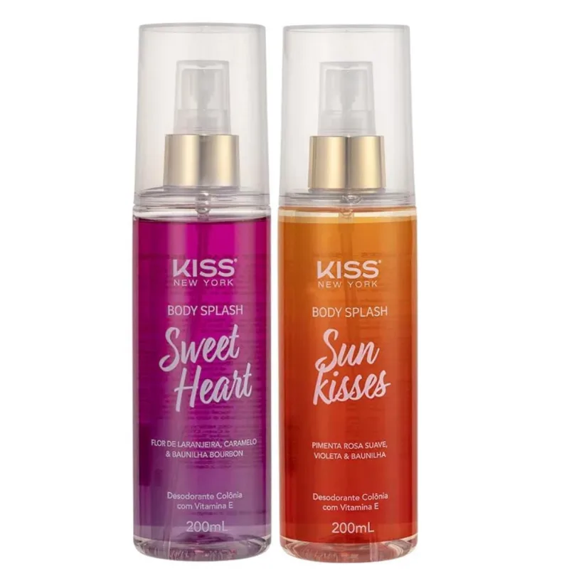 Kit Body Splash Sweet Heart + Sun Kisses Kiss New York 200Ml