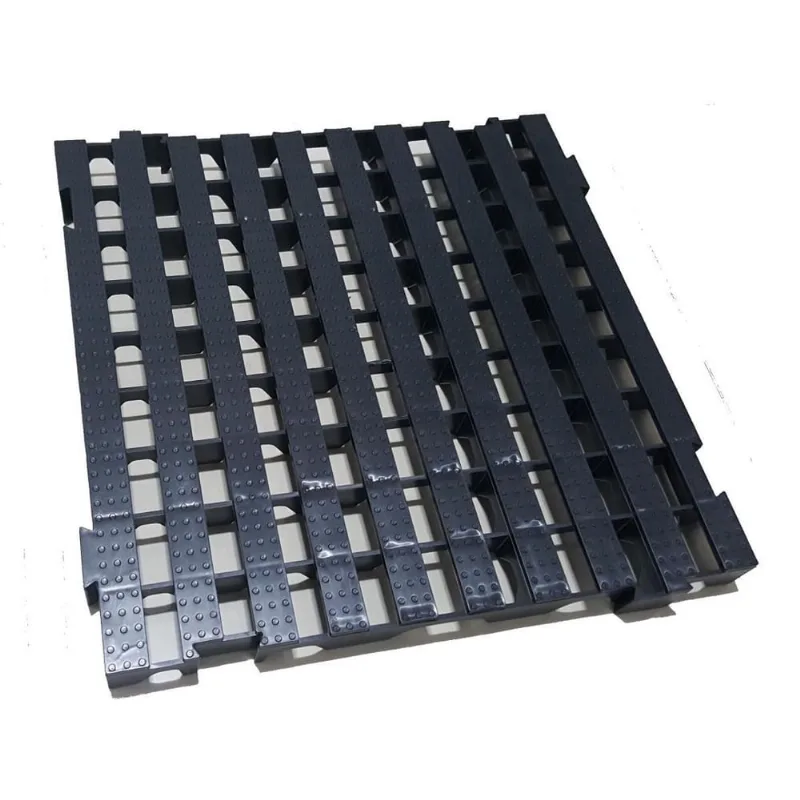 Pallet Palete Estrado Plástico 50X50Cm Preto 2Pcs