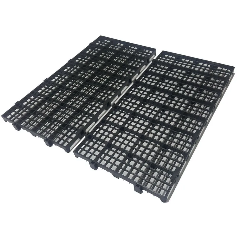 Kit 8 Pisos Plástico Preto Estrado Pallet Palete 50X25Cm