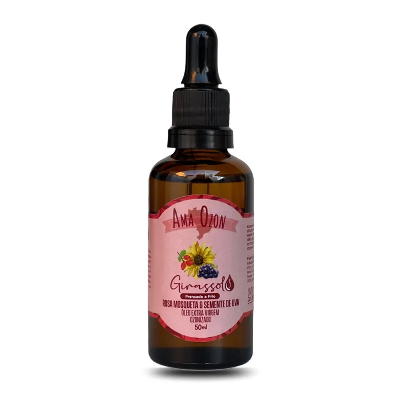 Óleo De Rosa Mosqueta Ozonizado Girassol Óleo Ozônio 50Ml