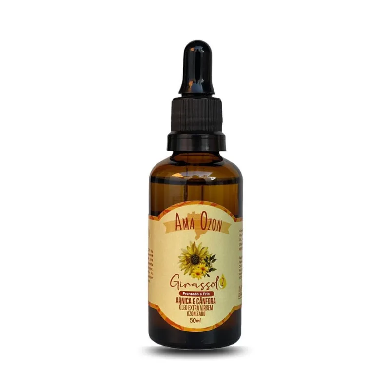 Óleo Ozonizado Arnica E Canfora Óleo De Ozônio Girassol 50Ml