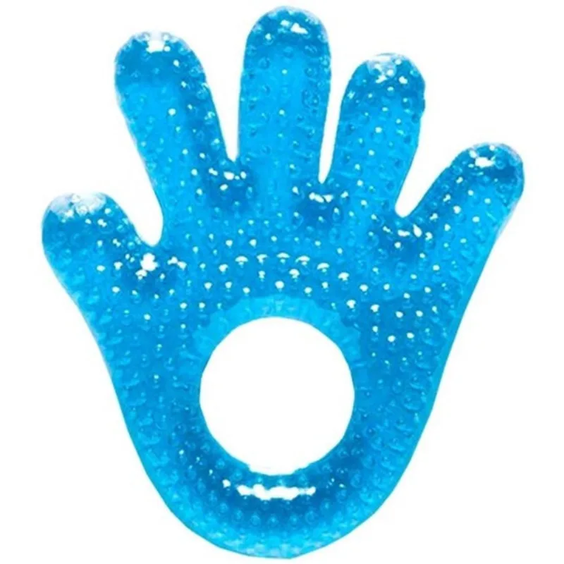 Mordedor De Água Mãozinha Resfriavel Menino Azul Buba Baby