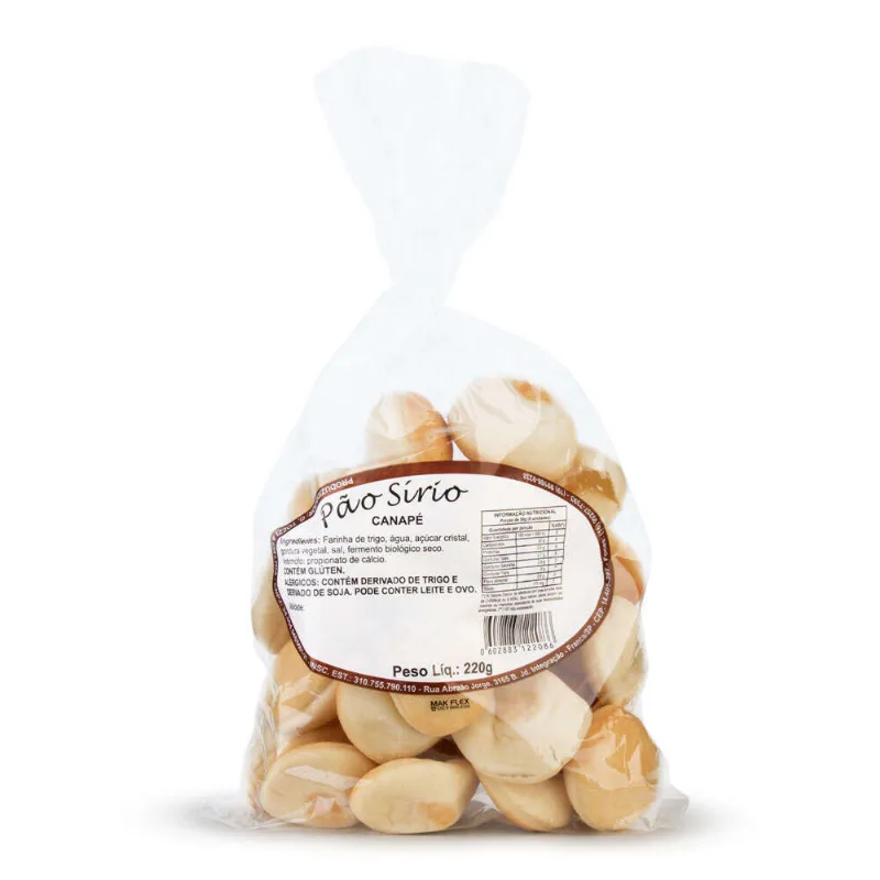 Pão Sírio Artesanal Canapé 220g