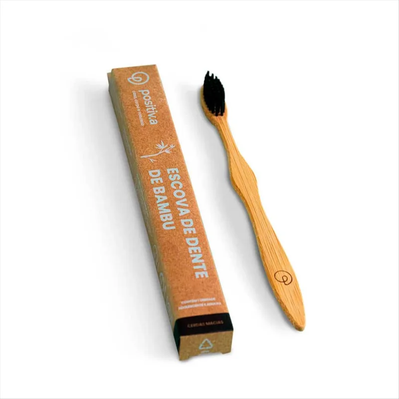 Escova de Dente Bambu Adulto Positiva Preta Unidade - Positiv.a