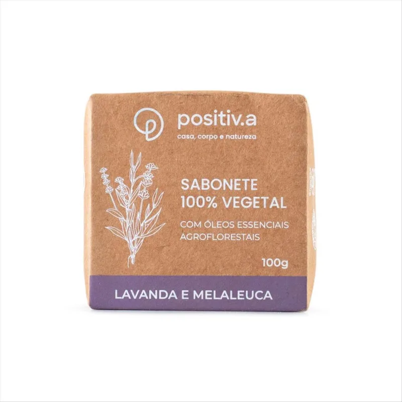 Sabonete 100% Vegetal Positiva Lavandin e Melaleuca 100g