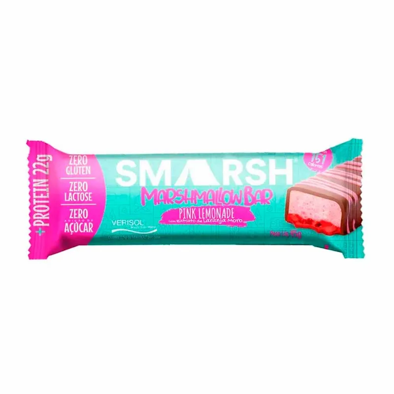 Barrinha de Proteína Marshmallow Bar Pink Lemonade Smarsh 55g Barrinha de Proteína Marshmallow Pink Lemonade Smarsh 55g