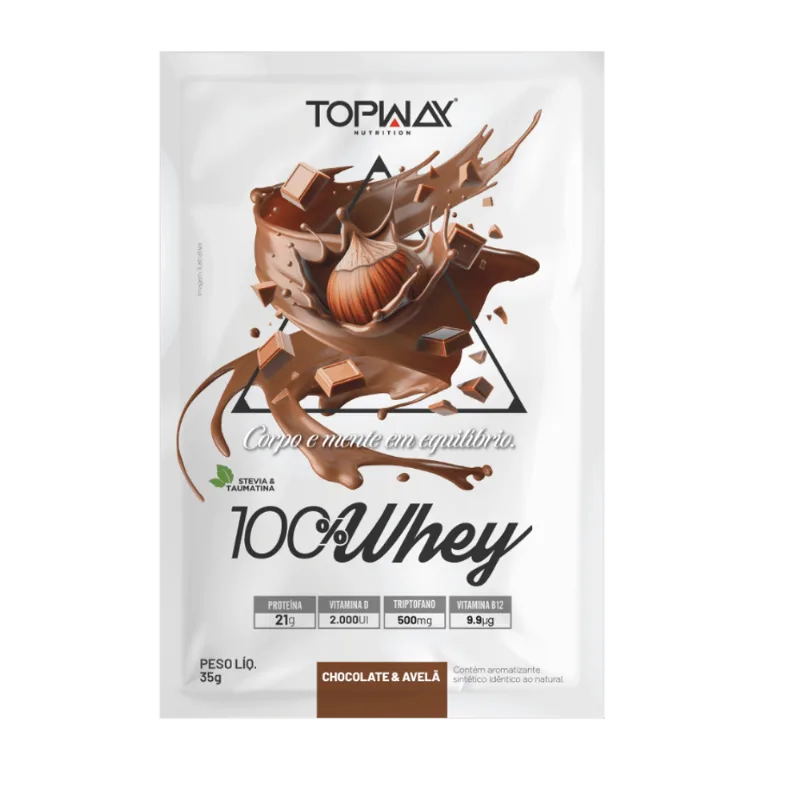 Whey Topway 100% Chocolate e Avelã 35g