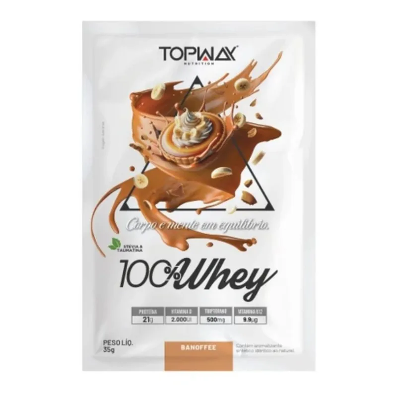 Whey 100% em Pó Topway Banoffee Sachê 35g