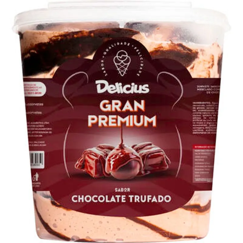 Sorvete Delicius Chocolate Trufado 1,8L