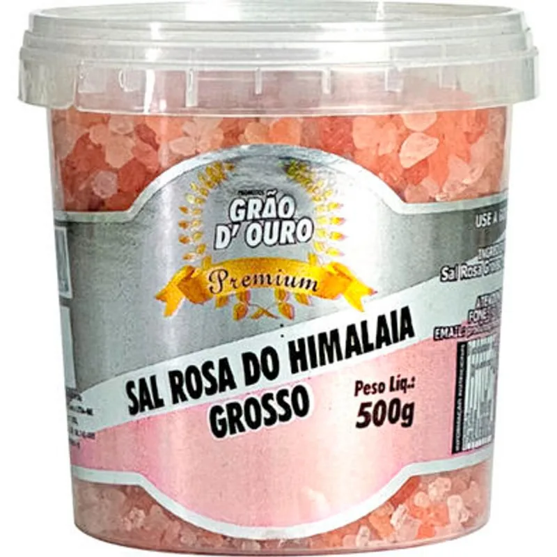 Sal Grosso Grão D'Ouro Rosa do Himalaia 500g