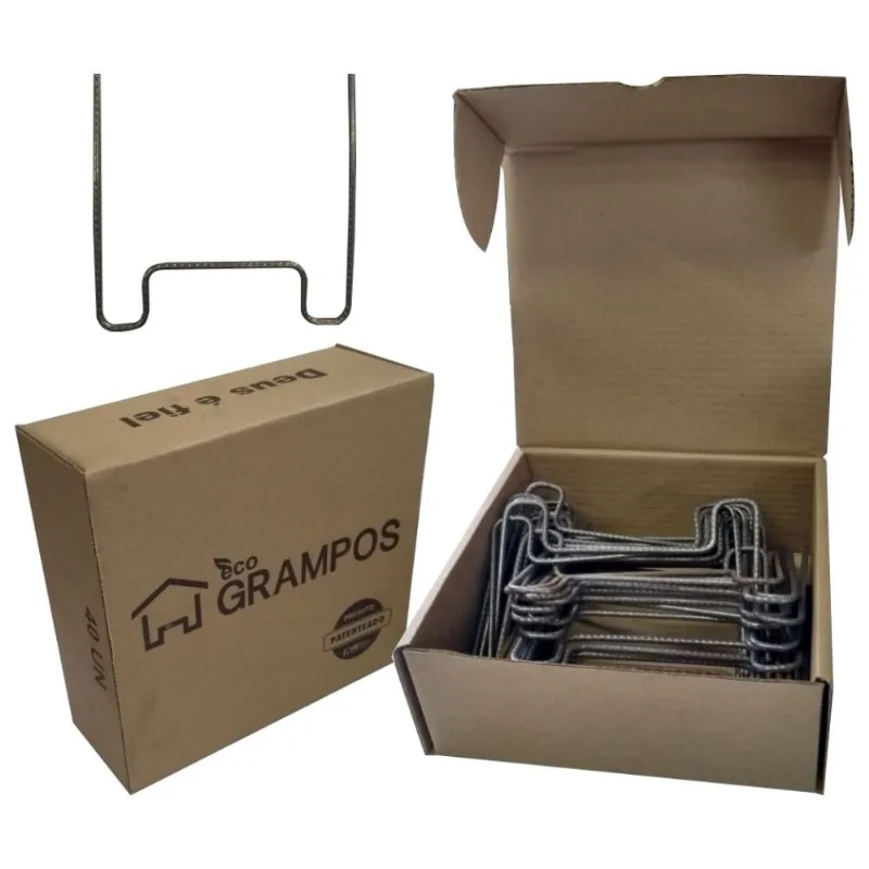 Grampos para Caixaria Concreto 19cm Ecogrampos Grampos para Caixaria Concreto 19cm Caixa com 40 Unidades Ecogrampos