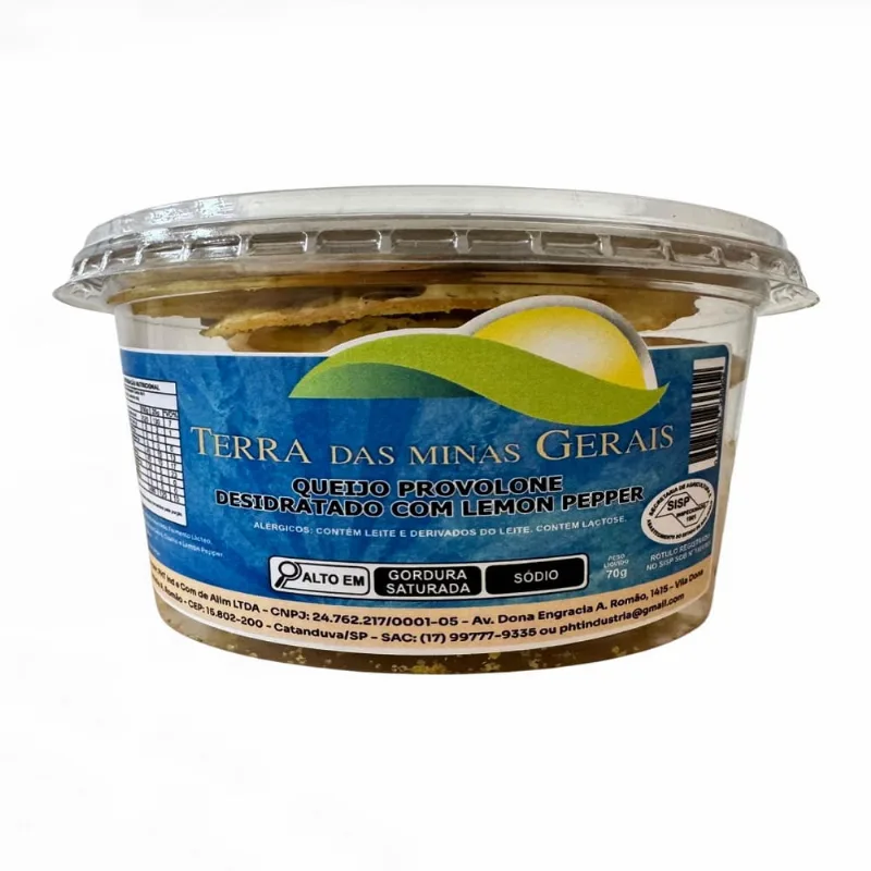 Queijo Provolone Desidratado Terra Das Minas Gerais Lemon Pepper 70g