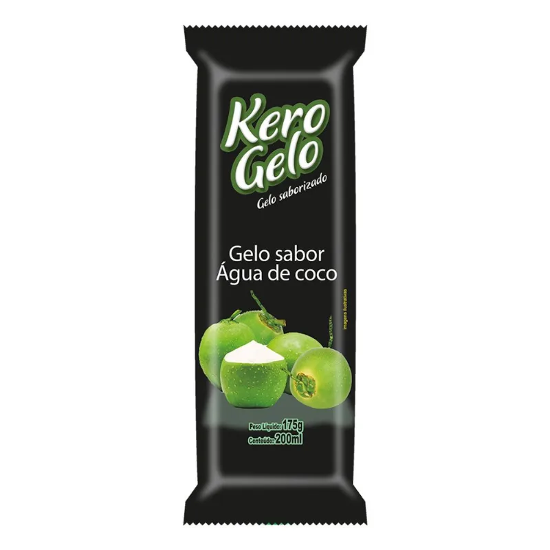 Gelo Saborizado p/ Bebidas Kero Gelo Congelado Água de Coco 200ml