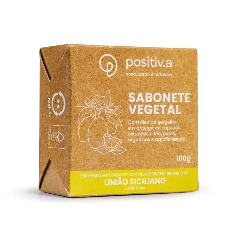 Sabonete Vegetal Positiva Limão Siciliano 100g Sabonete Vegetal Limão Siciliano 100g