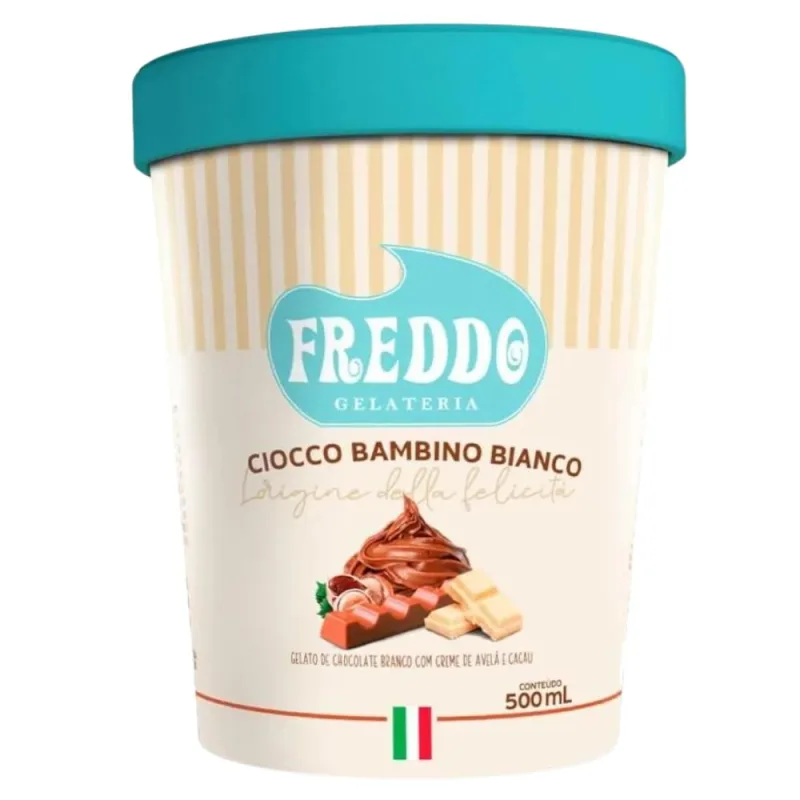 Sorvete Freddo Freddo Ciocco Bambino Bianco 500ml - Freddo