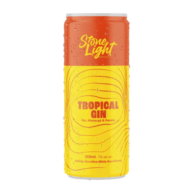 BEB MISTA STONE LIGHT 355ML-LT TROPICAL GIN
