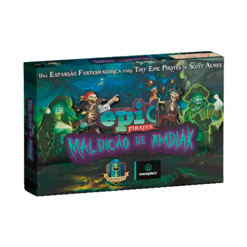 Tiny Epic Pirates Maldição de Amdiak Expansão de Jogo de Tabuleiro Meeple BR
