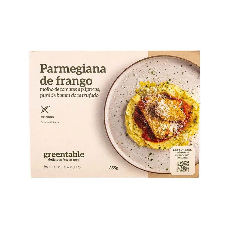 Parmegiana De Frango Com Pruê De Batata Dce Trufado Greentable 355g