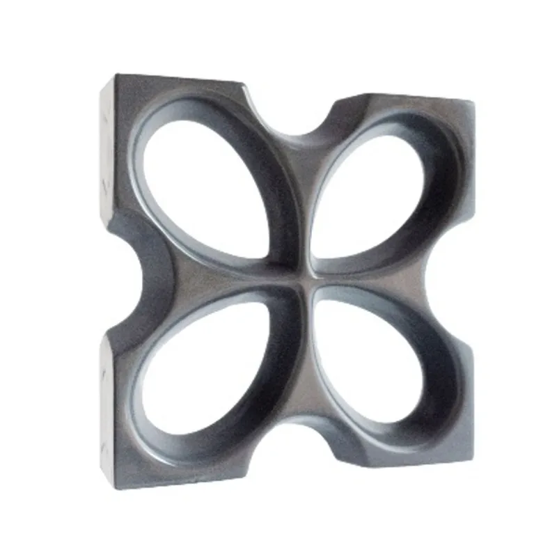 Elemento Vazado Cobogó Trevo 30x30cm Carbono Acetinado Essenza
