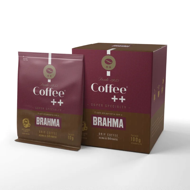 Café Drip Coffee++ Brahma 10 Sachês