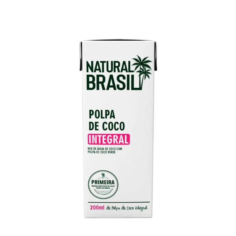 Polpa de Coco Integral Natural Brasil Caixa 200ml