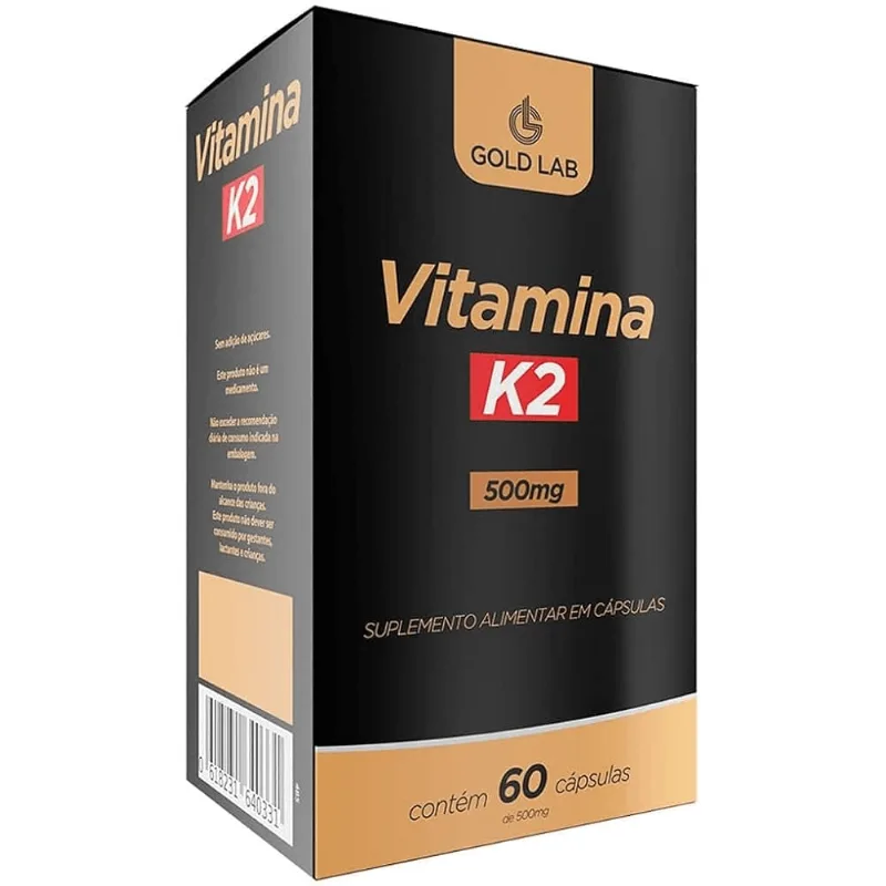 Vitamina K2 Saúde Óssea 500mg 60 Cápsulas Gold Lab