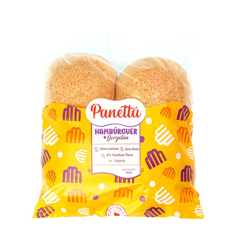 Pão de Hambúrguer Panettá + Gergelim 260g - Panetta