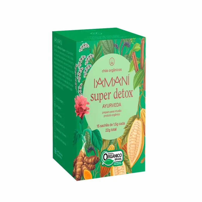 Chá Orgânico Iamaní Super Detox Sol 15 Sachês 22g - IAMANI