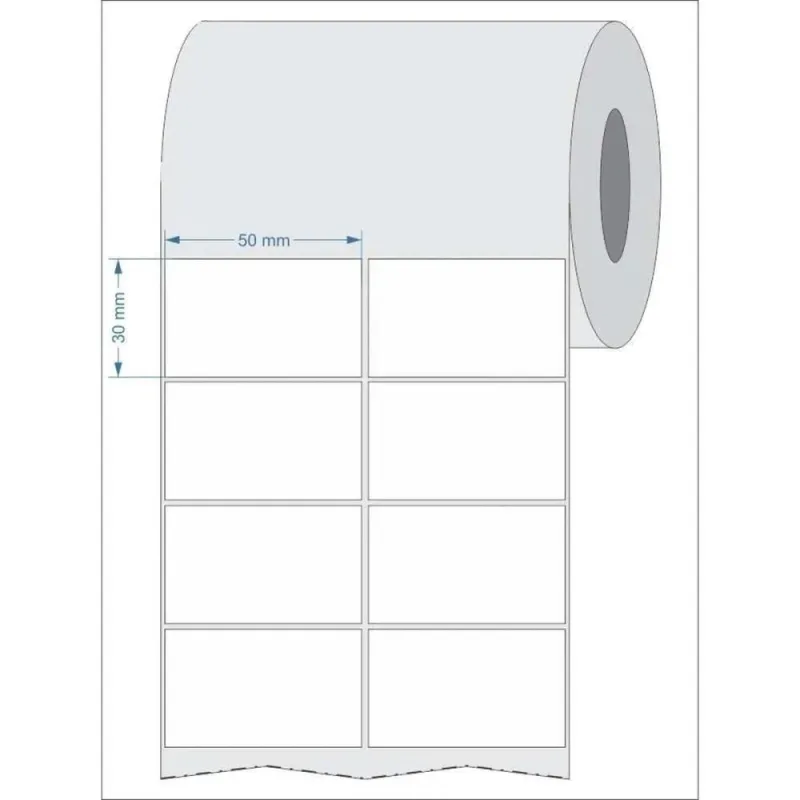 Etiqueta para Codigo de Barras Couche 50X30X30M 2CARREIRAS - CREATIVE