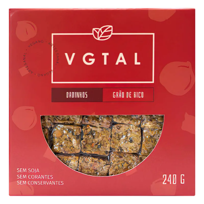 Dadinho de Grão de Bico Vgtal Caixa 240g Dadinho de Grão-de-Bico Vgtal Caixa 240g