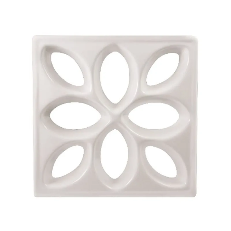 Elemento Vazado Cobogó Margarida 30x30cm Branco Brilho Essenza