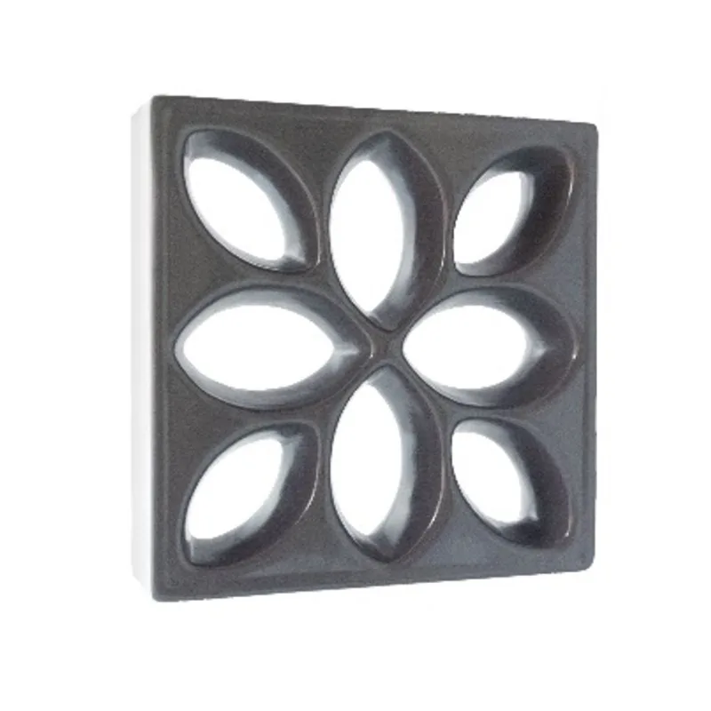 Elemento Vazado Cobogó Margarida 30x30cm Carbono Acetinado Essenza
