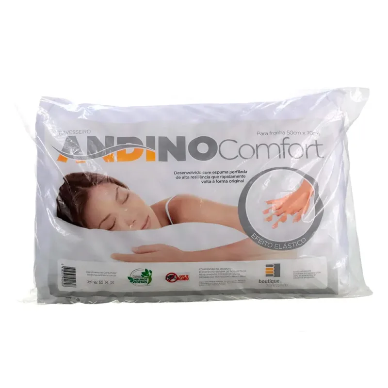 Travesseiro Boutique Andino Poliuretano Branco - Boutique