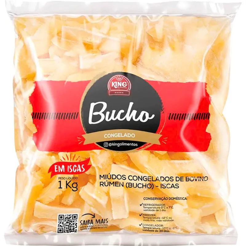 Bucho em Iscas Bovino King Congelado 1kg