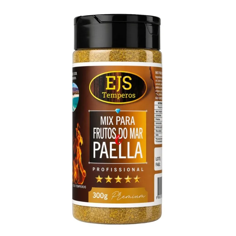 Tempero Mix para Frutos do Mar e Paella EJS 300g - EJS