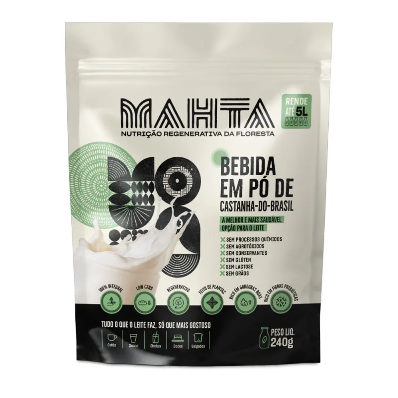 Bebida em Pó de Castanha-do-Brasil Mahta 240g - Mahta